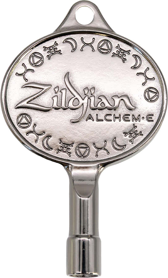 ZXDK0011 Black Chrome Drum Tuning Key with Alchem-E Logo
