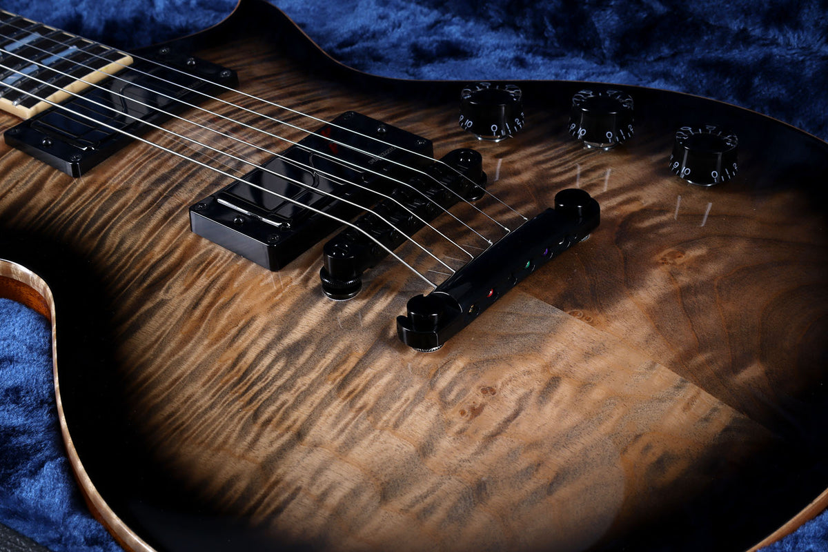 USA Eclipse Quilted Maple Fishman See-Thru Black Sunburst
