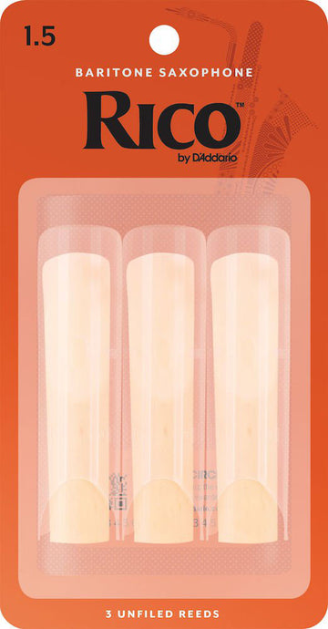 RLA0315 - RICO BARITONE SAXOPHONE REEDS FORCE 1.5 BOX OF 3