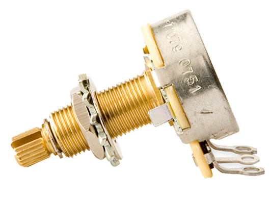 Gibson Accessories PARTS 500K OHM AUDIO TAPER POTENTIOMETER LONG SHAFT