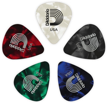 Assorted Pearl Celluloid Guitar Picks 10 Pack Medium