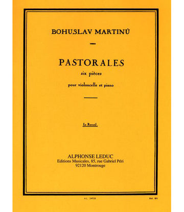 MARTINU BOHUSLAV - PASTORALES - VIOLONCELLE & PIANO