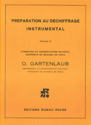 GARTENLAUB O. - PREPARATION AU DECHIFFRAGE VOL. D - FORMATION MUSICALE