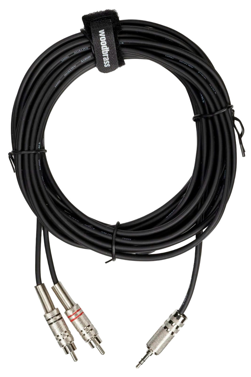 AC22 - Mini Jack Stereo / 2 RCA Male - 6 m