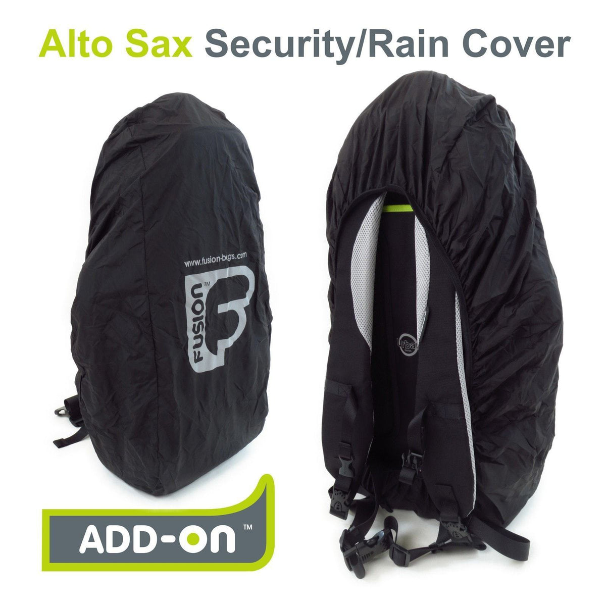 Black Urban Rain Cover for Alto Saxophone/Trumpet