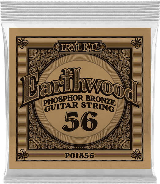 Ernie Ball .056 EARTHWOOD PHOSPHOR BRONZE ACOUSTIC GUITAR STRINGS