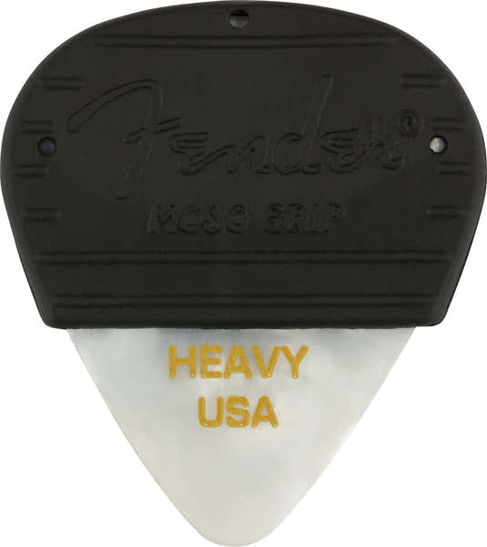 Mojo Grip Celluloid Heavy Picks 3-Pack White Moto