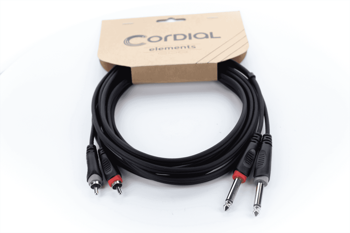 AUDIO CABLE DOUBLE JACK MONO - RCA 1,5 M