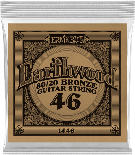 Ernie Ball .046 EARTHWOOD 80/20 BRONZE ACOUSTIC GUITAR STRINGS