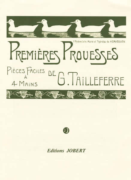 Tailleferre - Premières Prouesses - Po 4 MS - Piano À 4 Mains