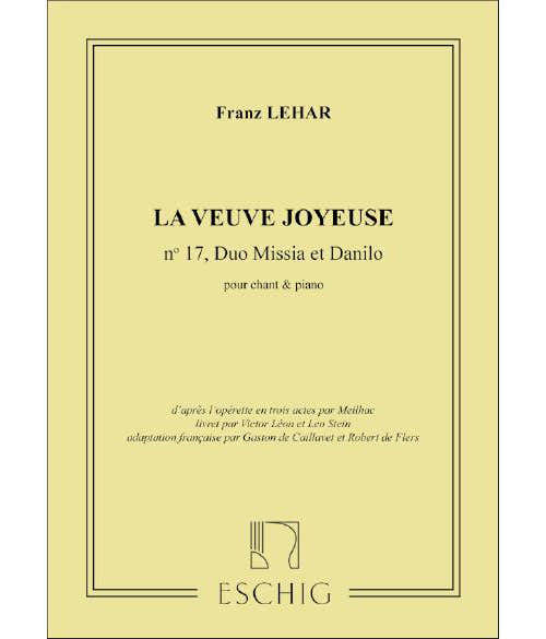 Edition Max Eschig LEHAR F. - HEURE EXQUISE - CHANT ET PIANO