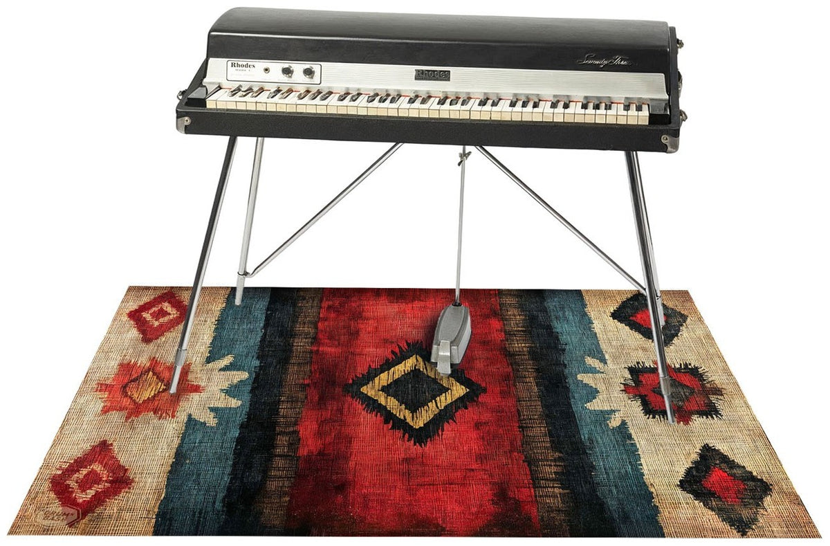 EART185-RED - Native American Stage / Drum Mat 1.85 x 1.60m Anti-Slip - Red