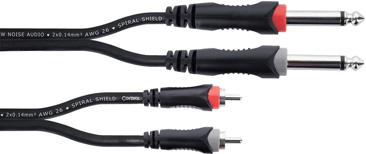AUDIO CABLE DOUBLE JACK MONO - RCA 1,5 M