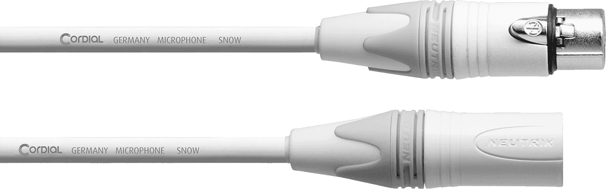 MICROPHONE CABLE XLR 5 M WHITE