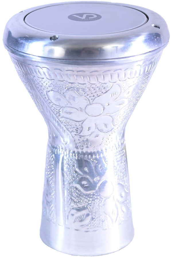 Egyptian Derbouka 3203 3/4 Carved Silver
