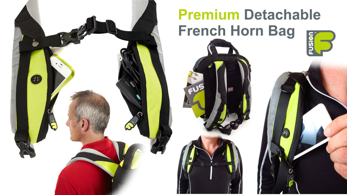 Premium Black/Green Horn Case (Detachable Bell)