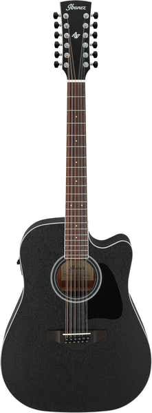Ibanez AW8412CE-WK Weathered Black Artwood