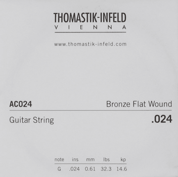 THOMASTIK ACOUSTIC GUITAR STRINGS PLECTRUM ACOUSTIC SERIES. NICKEL-FREE.024