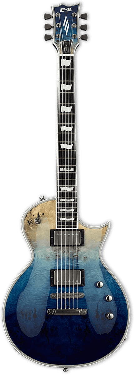 E-II Eclipse Burled Maple Blue Natural Fade