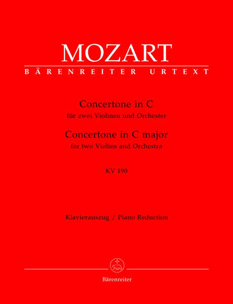 Moz W.A. - Concertone En Do Majeur Pour 2 Violons Et Orchestre Kv 190(166B,Kv6:186)