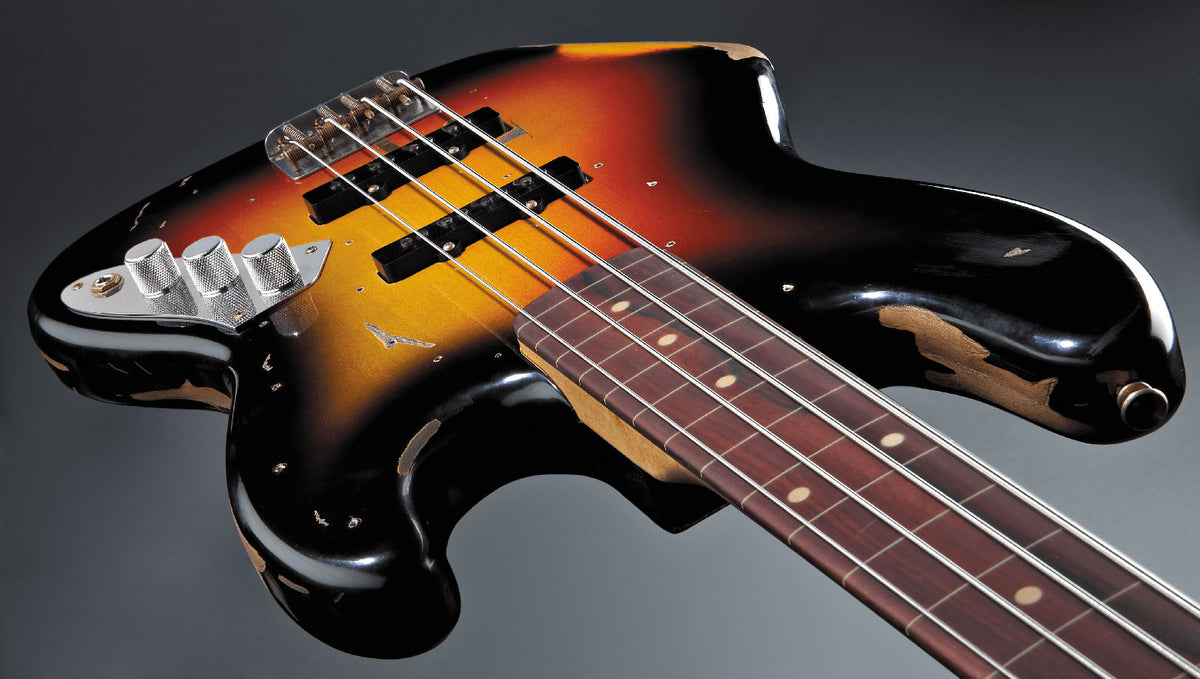 Jazz Bass Jaco Pastorius Fretless Relic 3-Color Sunburst Artist 2025