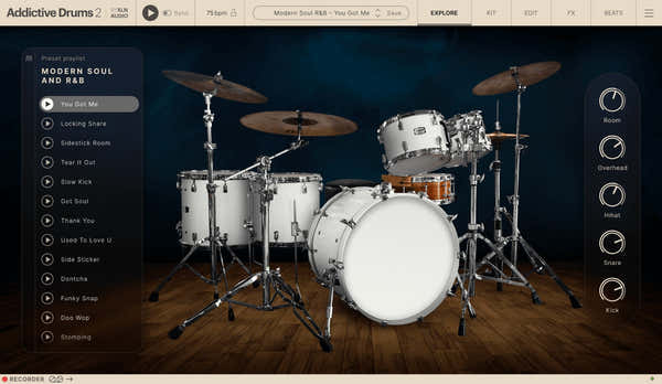 XLN Audio Addictive Drums 2 Modern Soul and R&B ADpak