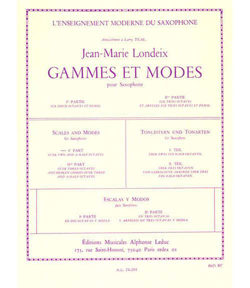 Leduc Londeix J.M. - Gammes et Modes - Saxophone Solo
