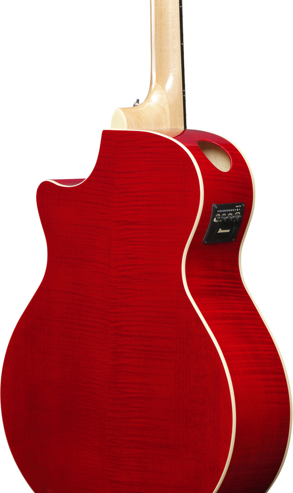 Ae170-Ntr Natural High Gloss Top Transparent Red High Gloss Back And Sides