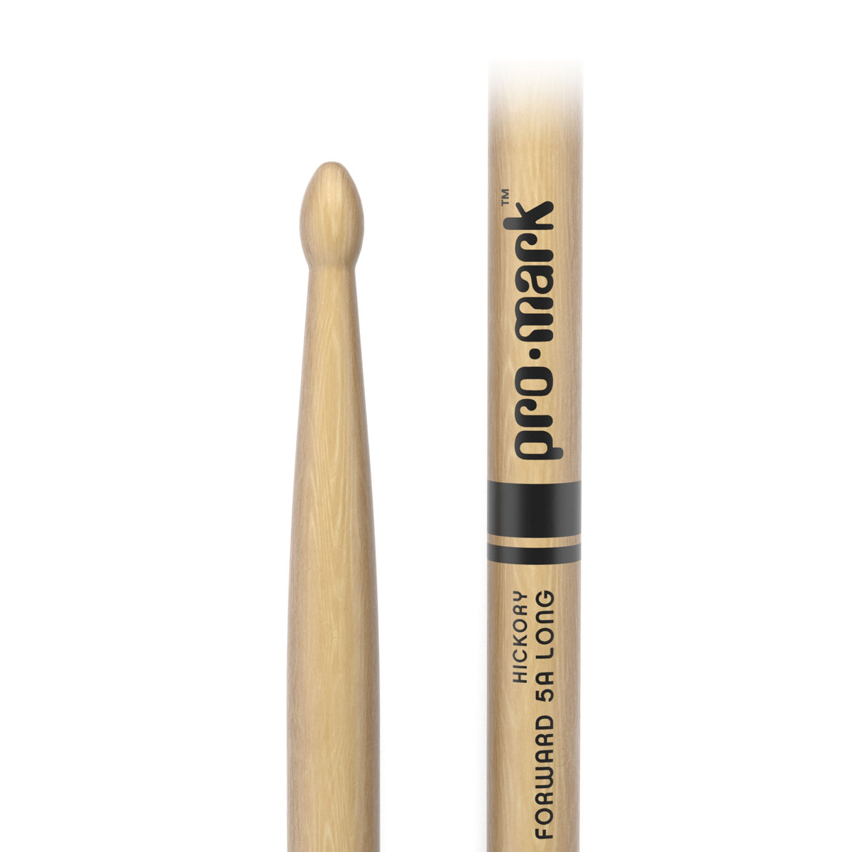 CLASSIC FORWARD 5A LONG HICKORY DRUMSTICK OVAL WOOD TIP