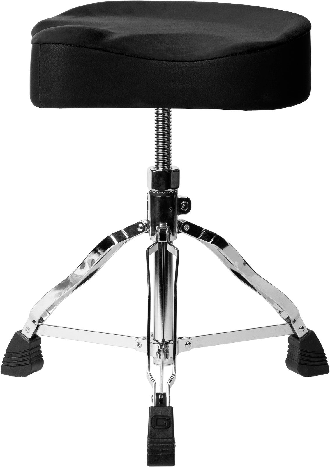 Drum throne, black velvet seat