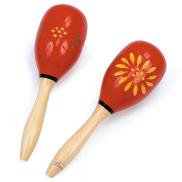 MARACAS COLORED WOOD