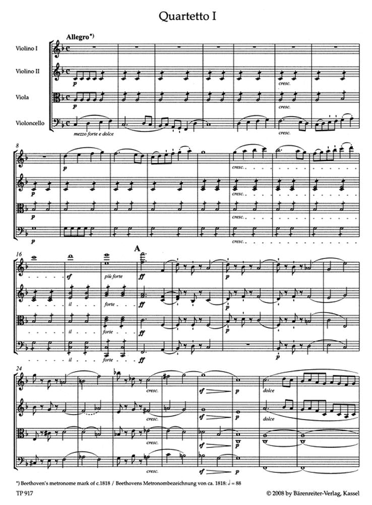 Beethoven L.van - Quatuors A Cordes Op.59 - Conducteur Poche
