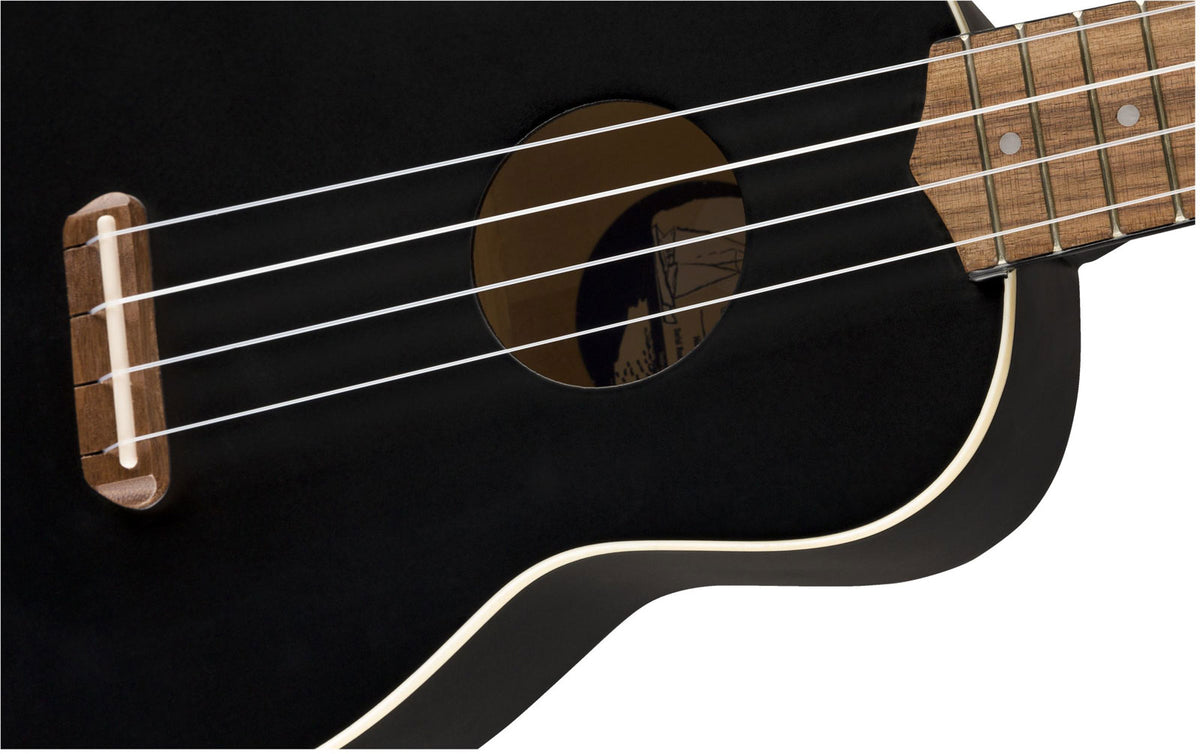 Venice Soprano Ukulele WN Black