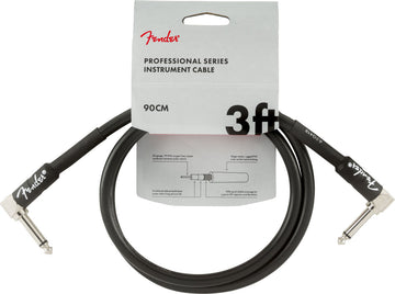 PROFESSIONAL INSTRUMENT CABLES ANGLE/ANGLE 3' BLACK