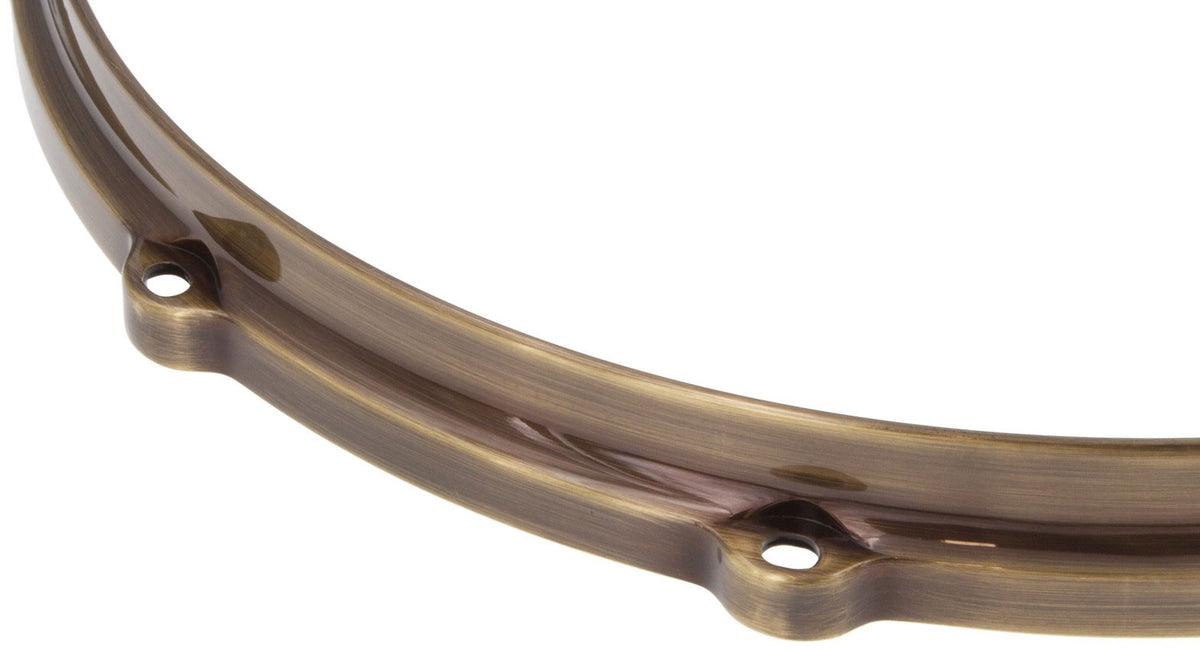 Hdc3-12-6Vbb 12" 6 Holes Black 3Mm Die Cast Drum Hoop Vintage Brushed Brass