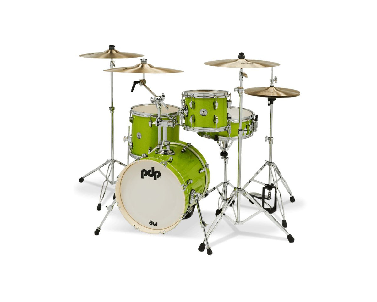 ELECTRIC GREEN SPARKLE SHELL SET NEW YORKER PDNY1604EL