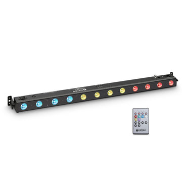 TRIBAR 200 IR - TRICOLOR LED BAR (RGB) 12 X 3 W BLACK BOX WITH INFRARED REMOTE CONTROL