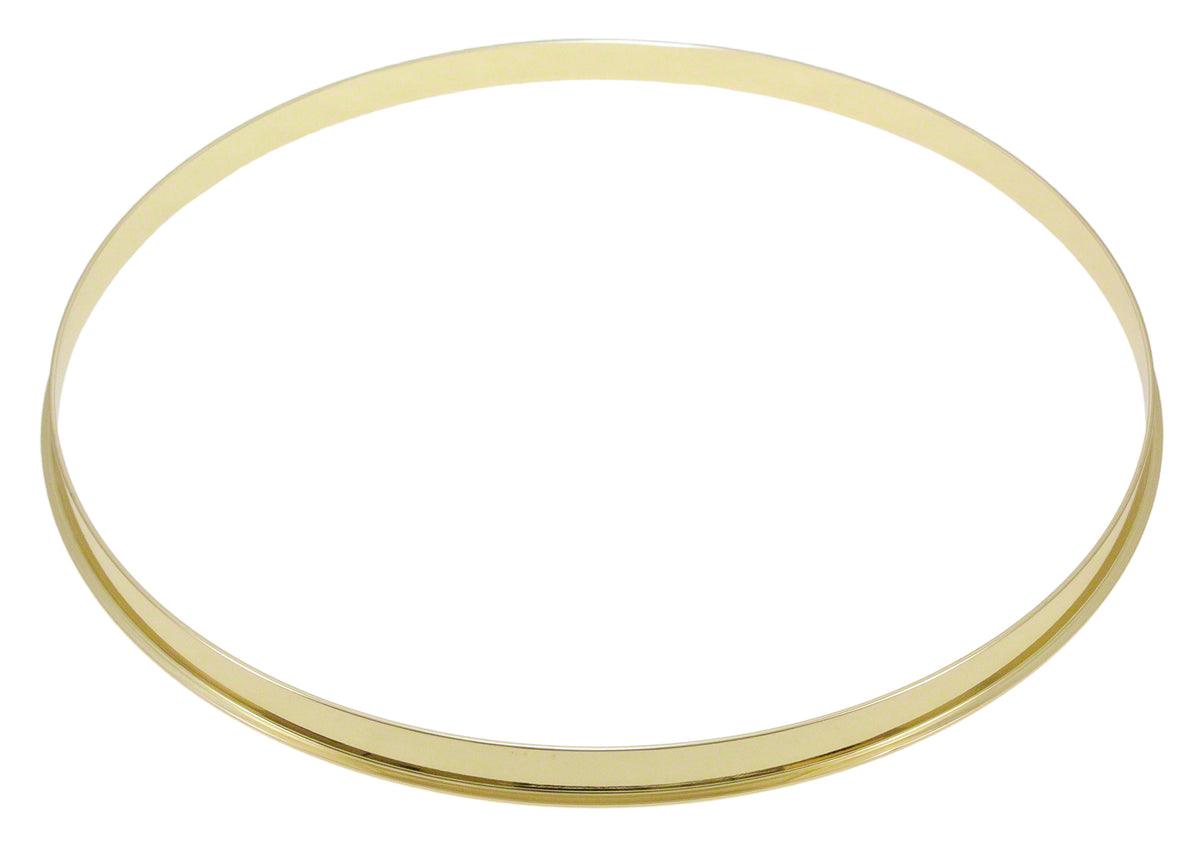 HSFL23-12BR - 12" BRASS 2.3MM STEEL SINGLE FLANGE DRUM HOOP