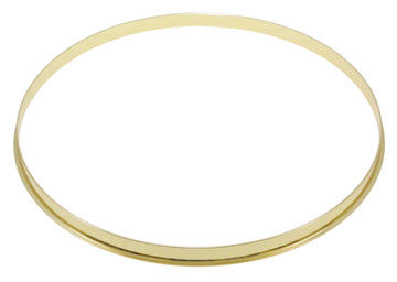 HSFL23-12BR - 12" BRASS 2.3MM STEEL SINGLE FLANGE DRUM HOOP