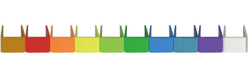 RH87 Set of 10 coloured identification clips