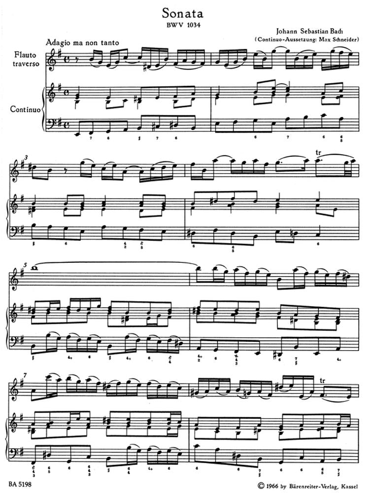 J.S. - 4 Sonates Bwv 1034 1035 1030 1032 - Flute Clavecin