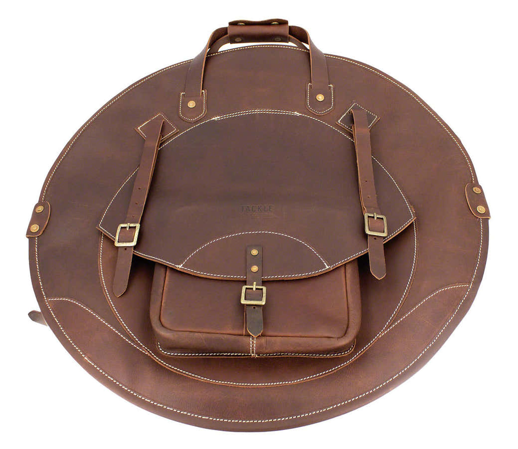 24" BACKPACK LEATHER CYMBAL CASE - BROWN