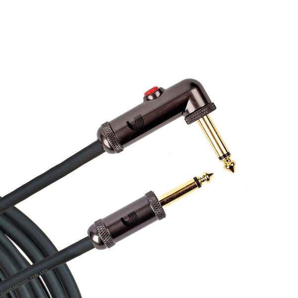 10' INSTRUMENT CABLE WITH PRESSURE SOUND SWITCH ELBOW CONNECTOR BY D'ADDARIO