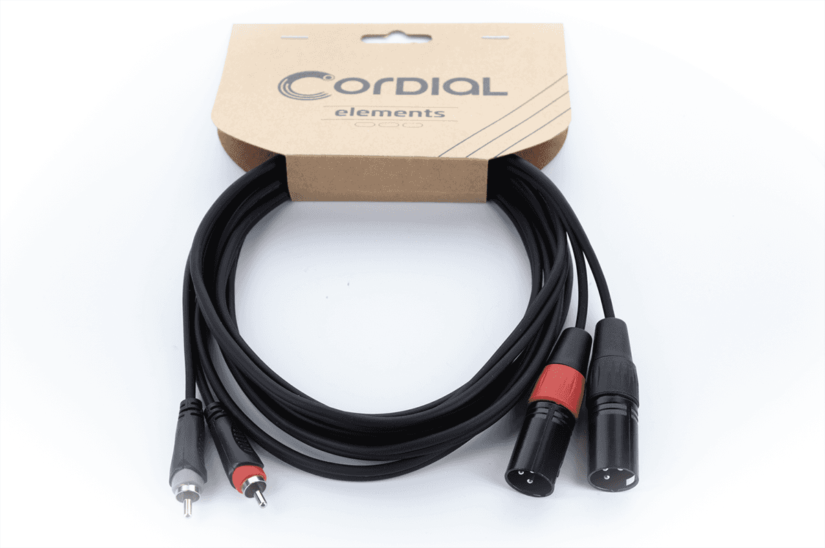DOUBLE AUDIO CABLE XLR MALE / RCA 3 M