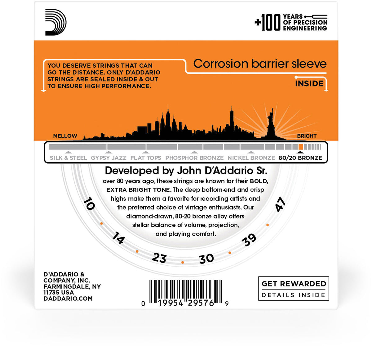 EJ10-3D Bronze Extra Light 10-47 (3 Sets)