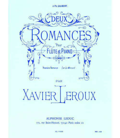 Leduc LEROUX PHILIPPE - DEUX ROMANCES - PREMIERE ROMANCE EN LA MINEUR - FLUTE ET PIANO