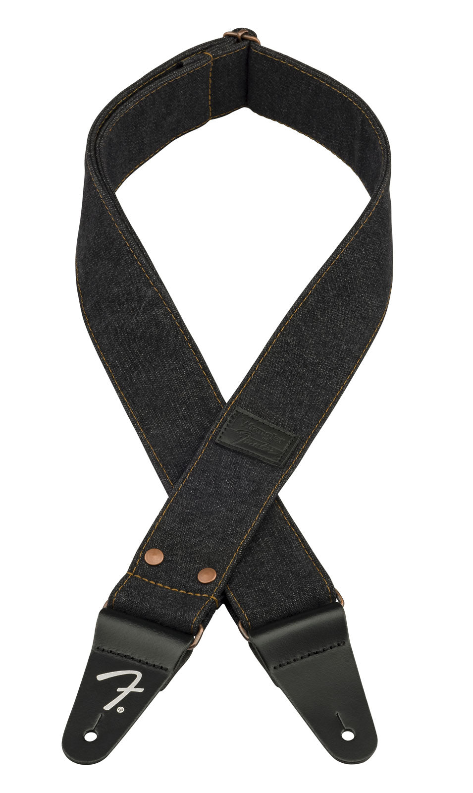 X Wrangler Riveted Denim Strap Black