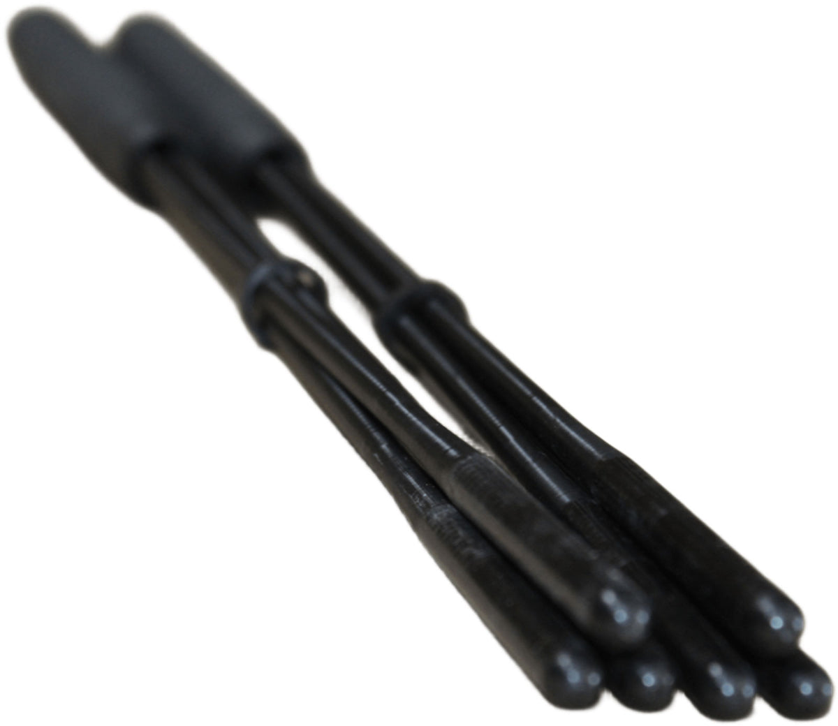 Black flared 3-strand tamborim drumstick, 36cm - hard