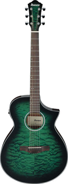 Ibanez AEWC16QATEH Transparent Emerald Burst
