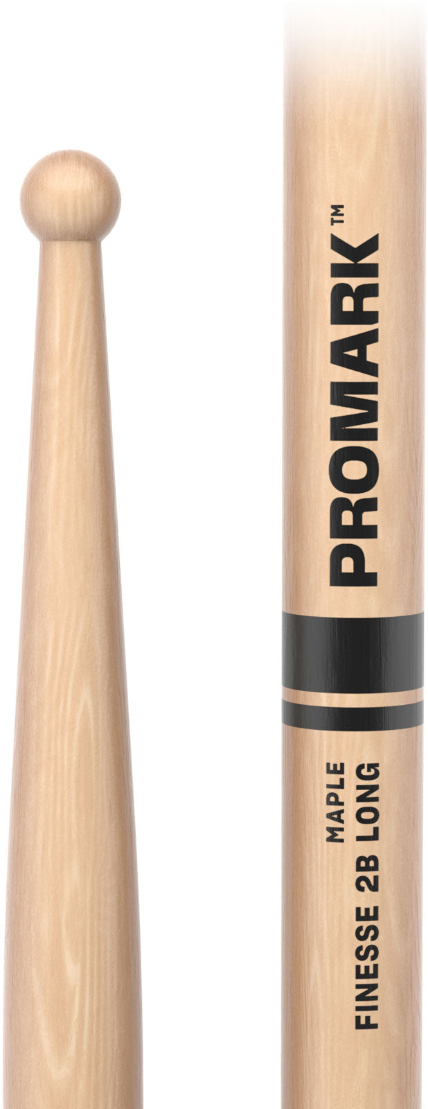 RBM625LRW - Finesse 2B Long Maple Drumstick Small Round Wood Tip